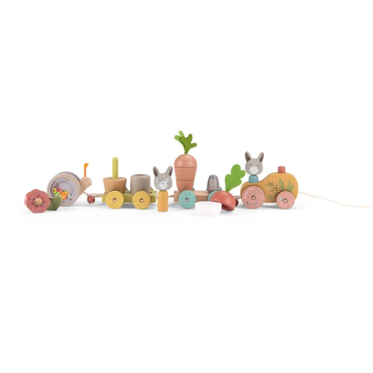 Trenulet din lemn cu activitati, Moulin Roty - imagine 2