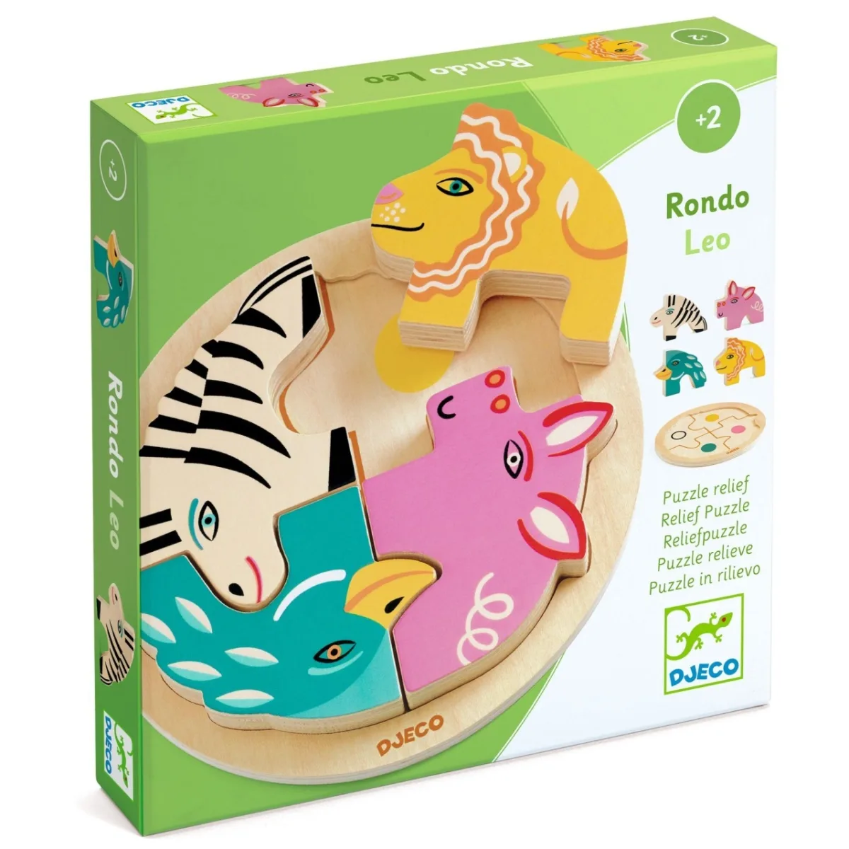 Puzzle din lemn Rondo Leo, Djeco