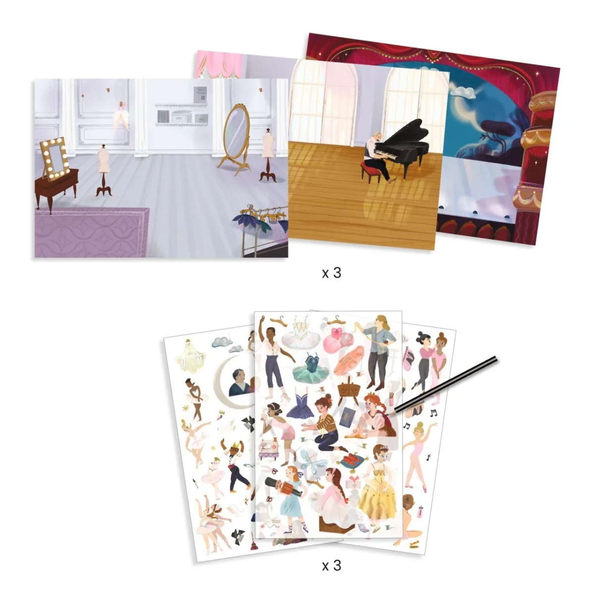 Set creativ de transfer Balet, Djeco - imagine 2