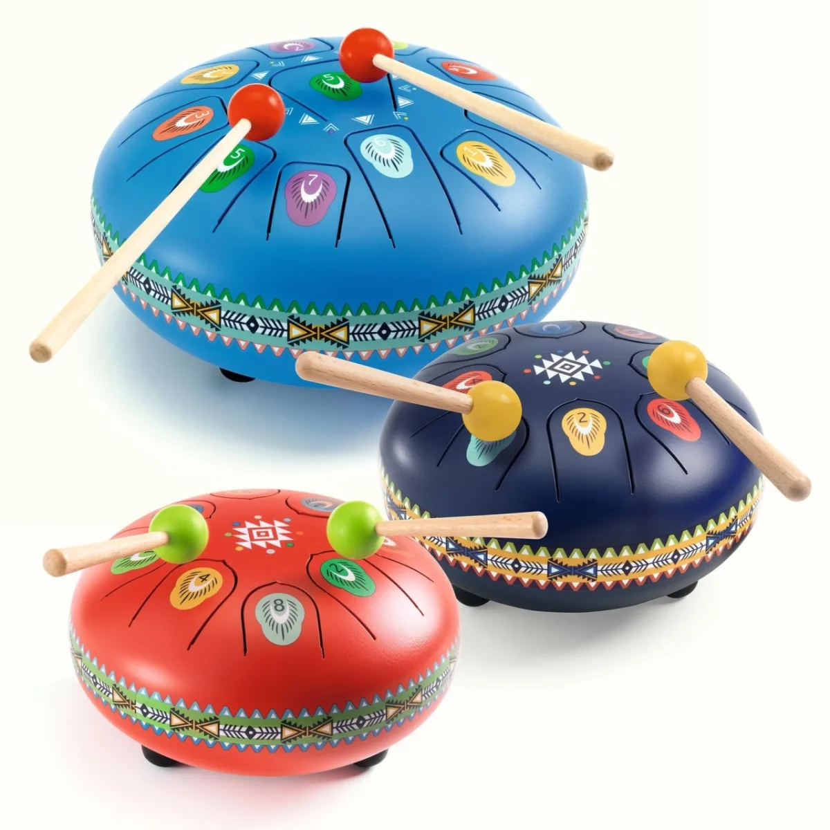 Instrument muzical Toba metalica rosie, Djeco - imagine 5