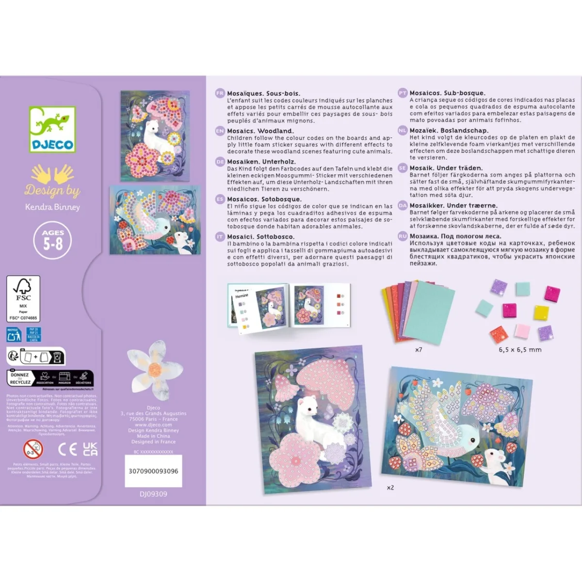 Joc creativ mozaic Taunele padurii, Djeco - imagine 5