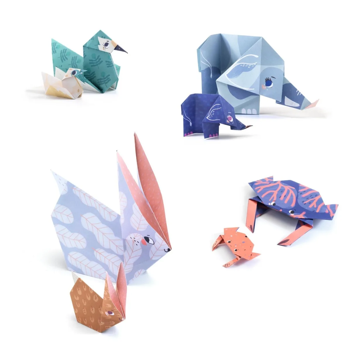 Joc creativ origami Familii de animale, Djeco - imagine 4