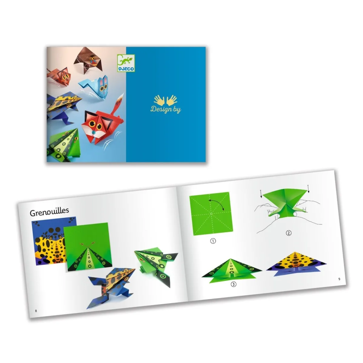 Joc creativ origami Animale saltarete, Djeco - imagine 4