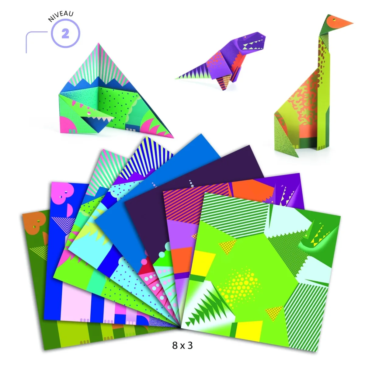 Joc creativ origami Dinozauri, Djeco - imagine 3