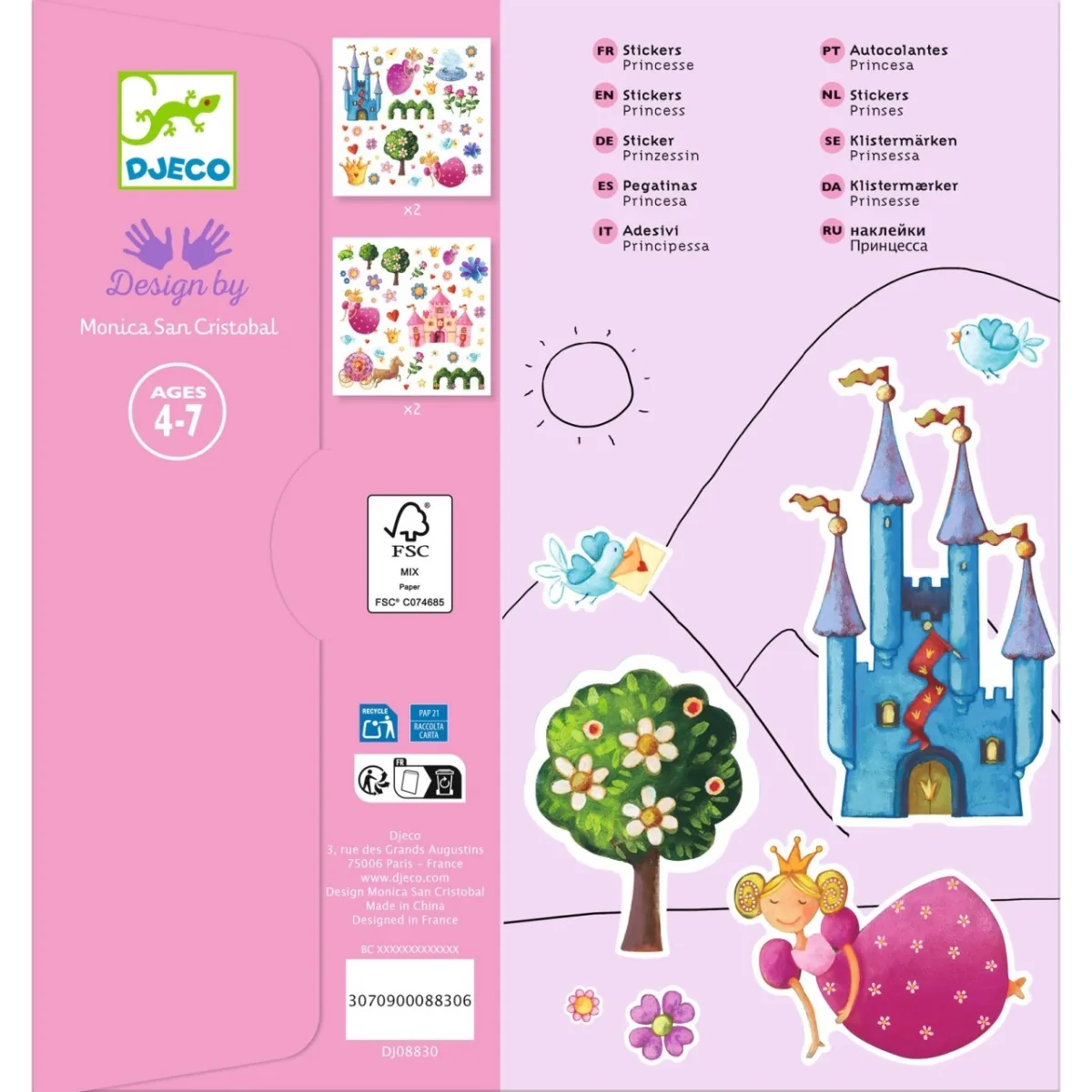 Abtibilduri Printesa, Djeco - imagine 4