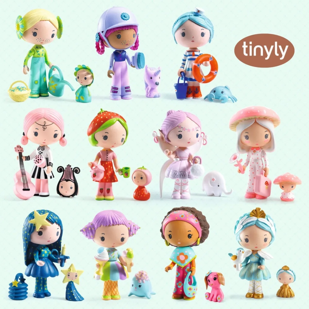 Figurine Tinyly Grace & Stella, Djeco - imagine 4