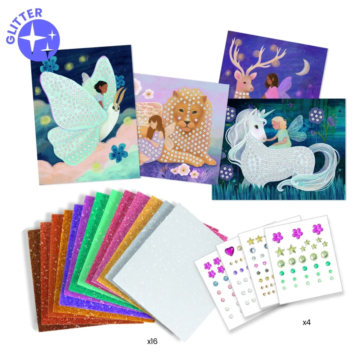 Joc creativ mozaic Unicornul fermecat, Djeco - imagine 4