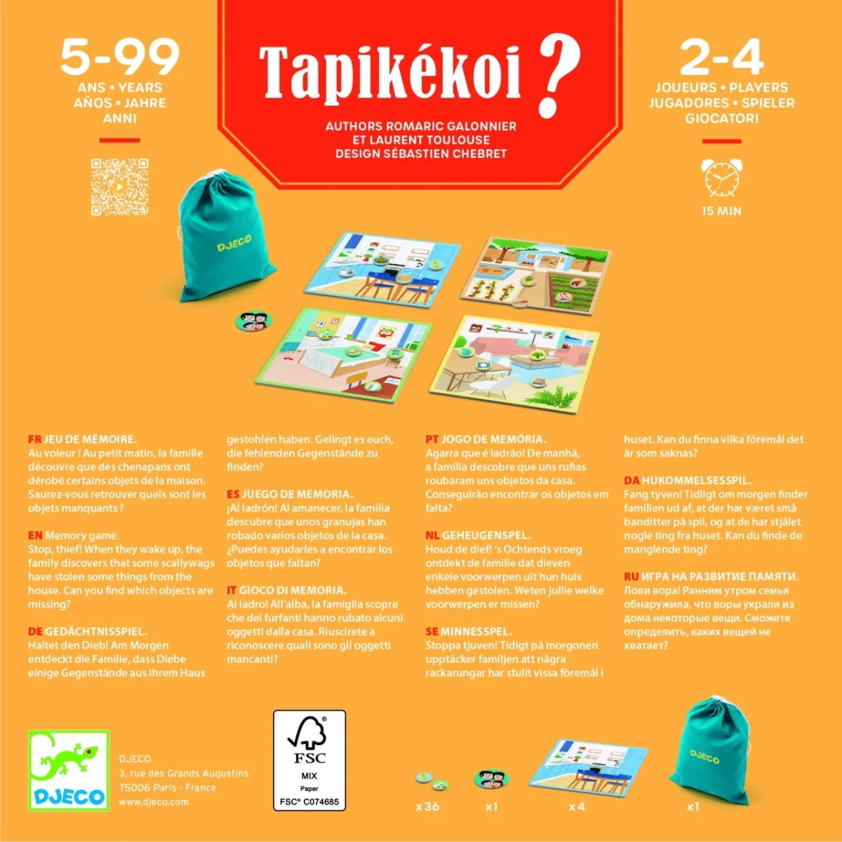 Joc de societate Tapikekoi, Djeco - imagine 4