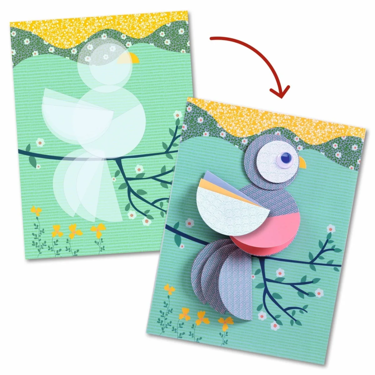 Atelier creativ Cercuri si cerculete de lipit, Djeco - imagine 4