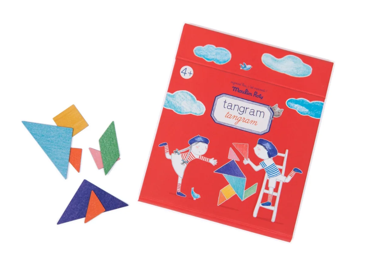 Joc magnetic educativ Tangram, Moulin Roty - imagine 4