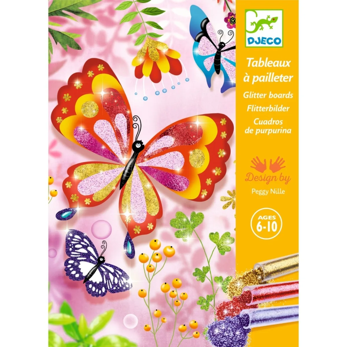 Joc creativ cu sclipici Fluturi, Djeco - imagine 2