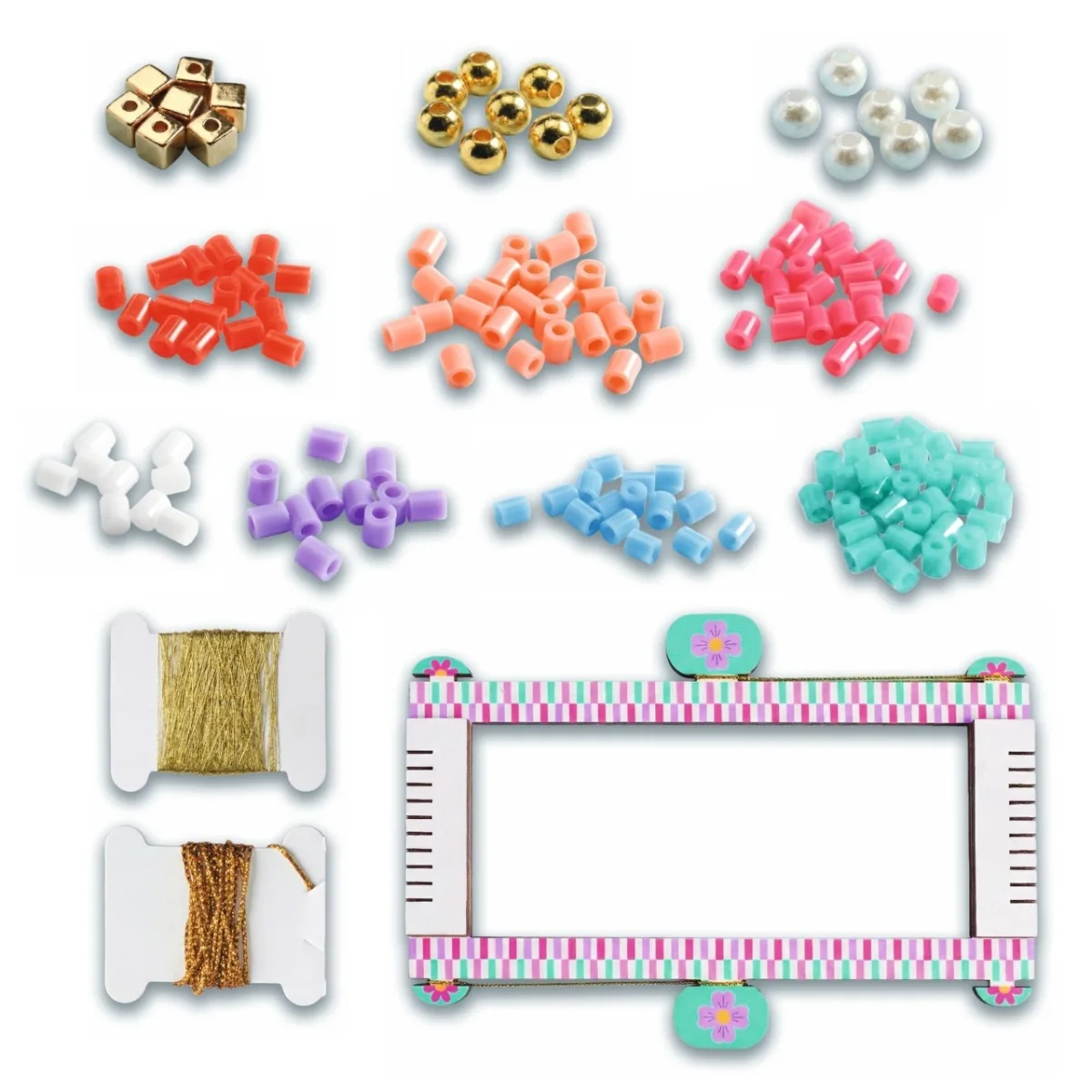 Kit creativ de confectionat bratari din margele, Djeco - imagine 2