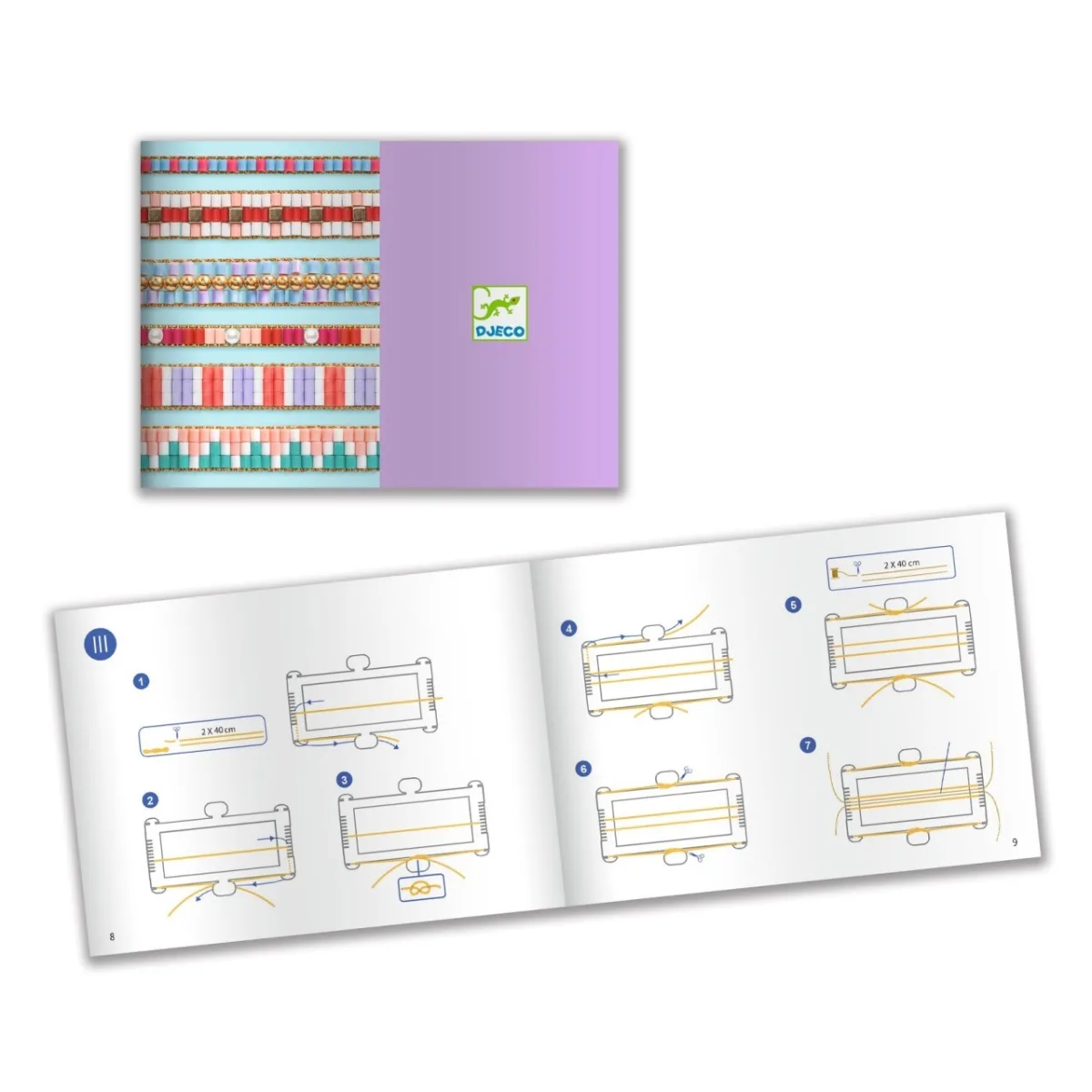 Kit creativ de confectionat bratari din margele, Djeco - imagine 4