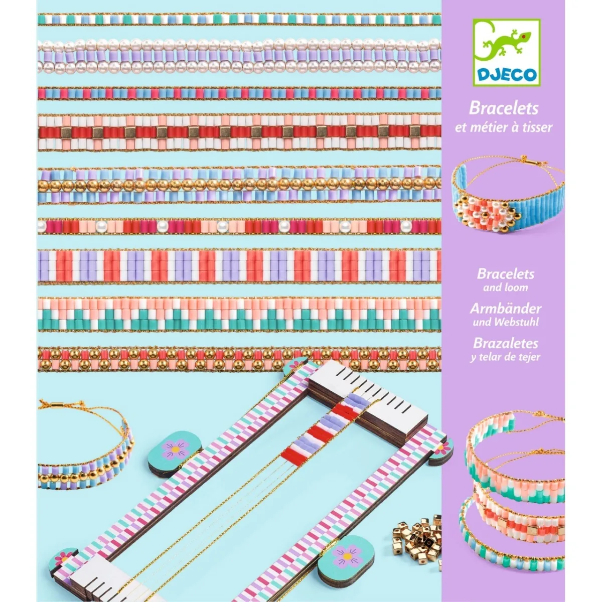 Kit creativ de confectionat bratari din margele, Djeco - imagine 5