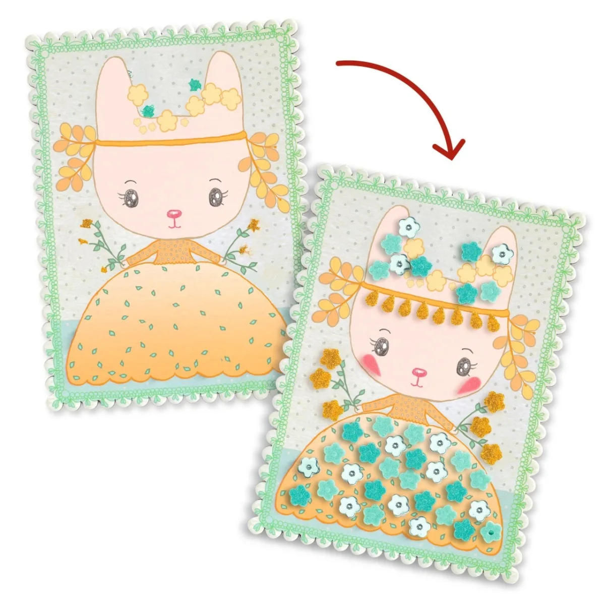 Kit creativ cu mozaic Tinyly Margo & Co, Djeco - imagine 4