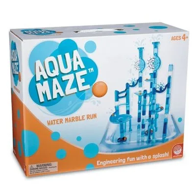 Joc de constructie traseu cu bile si apa, Aqua maze twist