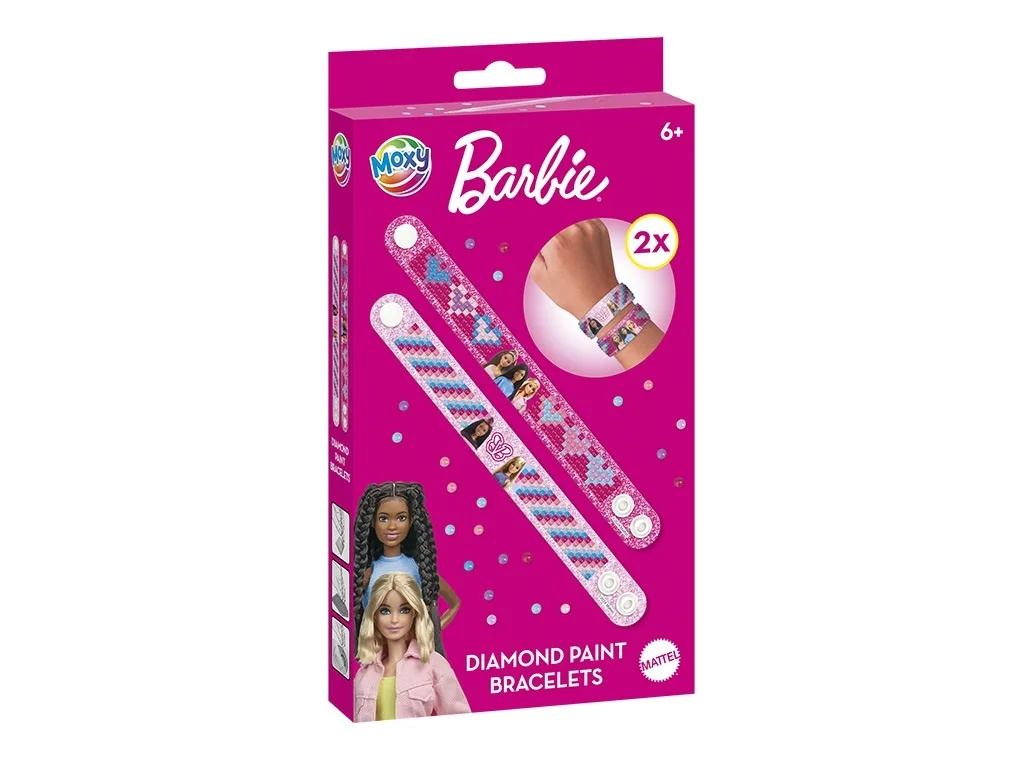 Set creativ DIY, Creeaza bratari cu tehnica diamond painting, Barbie