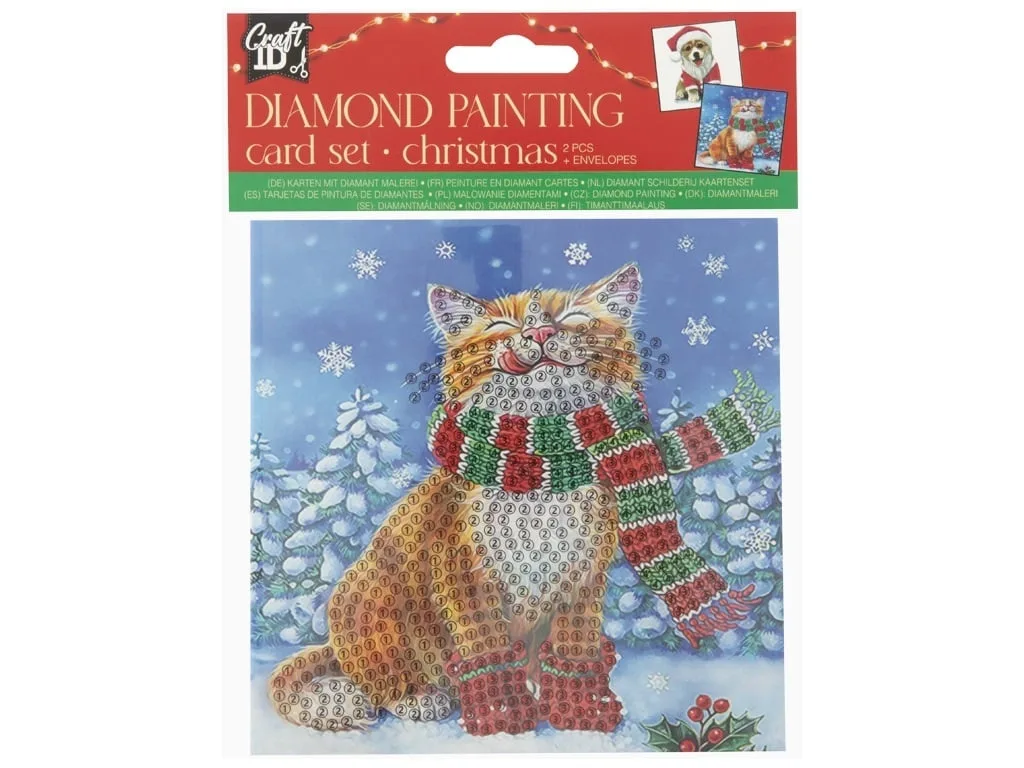 Set creativ DIY, felicitari de Craciun, pisicuta si catel(Pisica) Pisica
