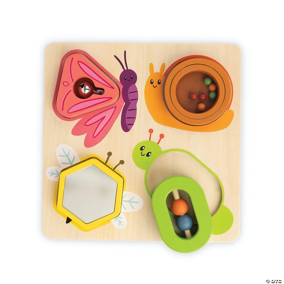 Jucarie senzoriala din lemn, de tip puzzle, pentru bebelusi, Sensory Sprouts Surprise Puzzle - imagine 2