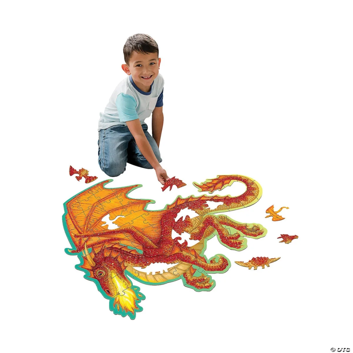 Dragon Floor Puzzle – puzzle de podea în forma de dragon - imagine 2
