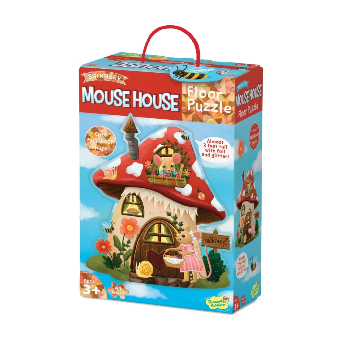 Puzzle de podea in forma de ciupercuta, Casuta soriceilor, Mouse House Floor Puzzle - imagine 2