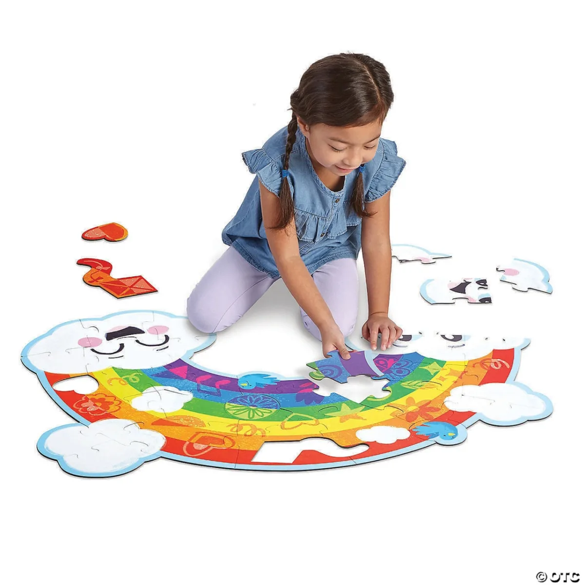 Puzzle de podea curcubeu, Peaceable Kingdom - imagine 3