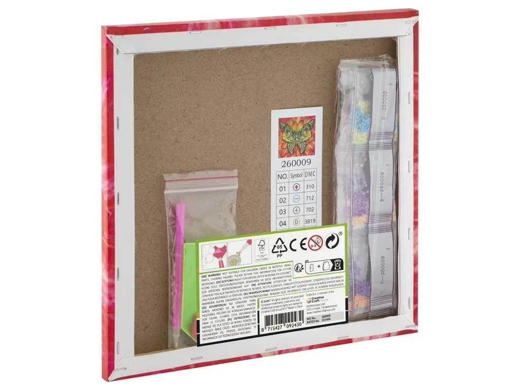 Set creativ cu strasuri, Diamond paint, Canvas Fluture - imagine 3