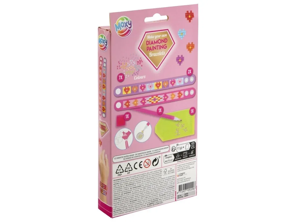 Set creativ DIY, Bratari cu strasuri, Diamond painting, roz(Roz) Roz - imagine 2