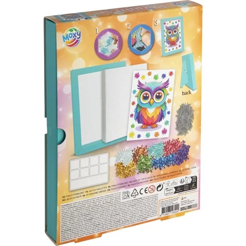 Set creativ DIY Tablou cu paiete bufnita - imagine 2