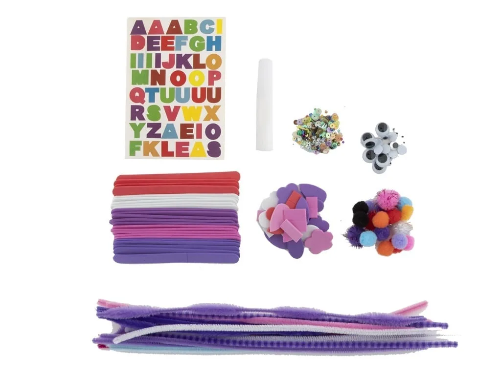 Set accesorii creative, Mega Craft Bag, Grafix(rosu) rosu - imagine 3