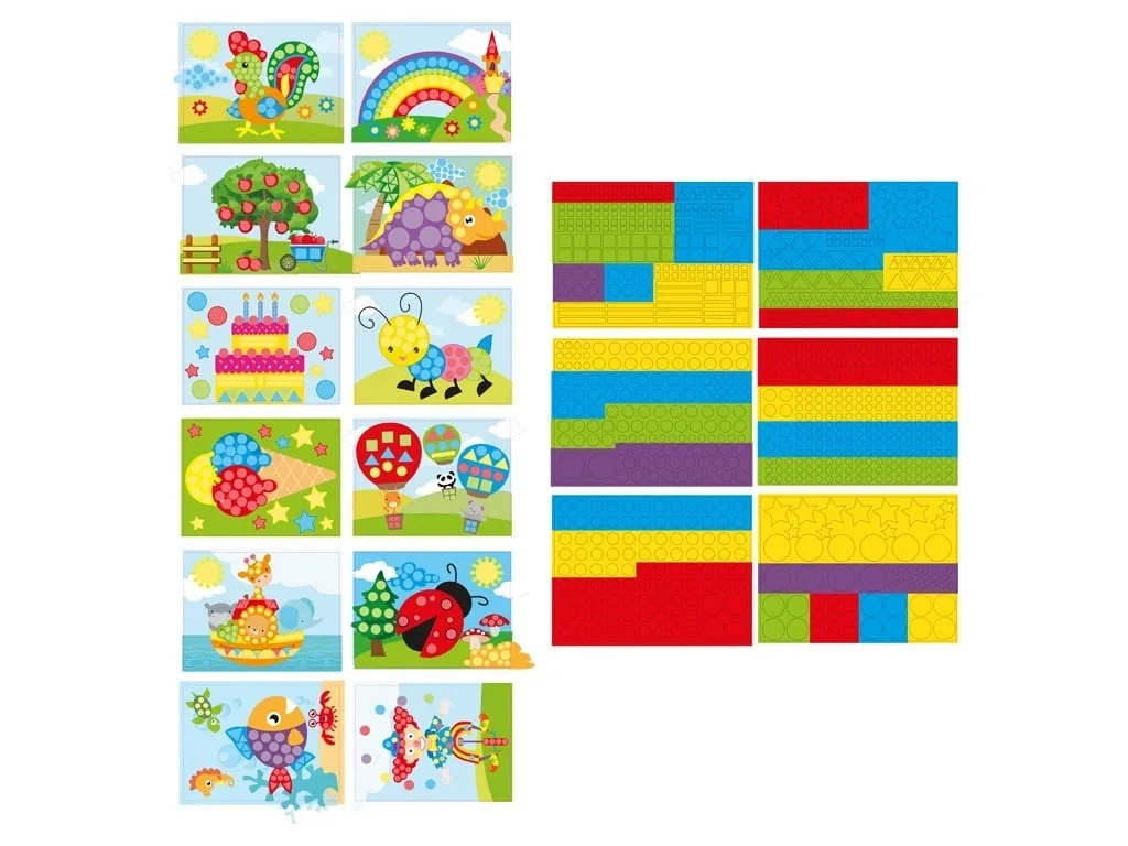 Set abtibilduri pe culori si forme Pui, Grafix - imagine 3