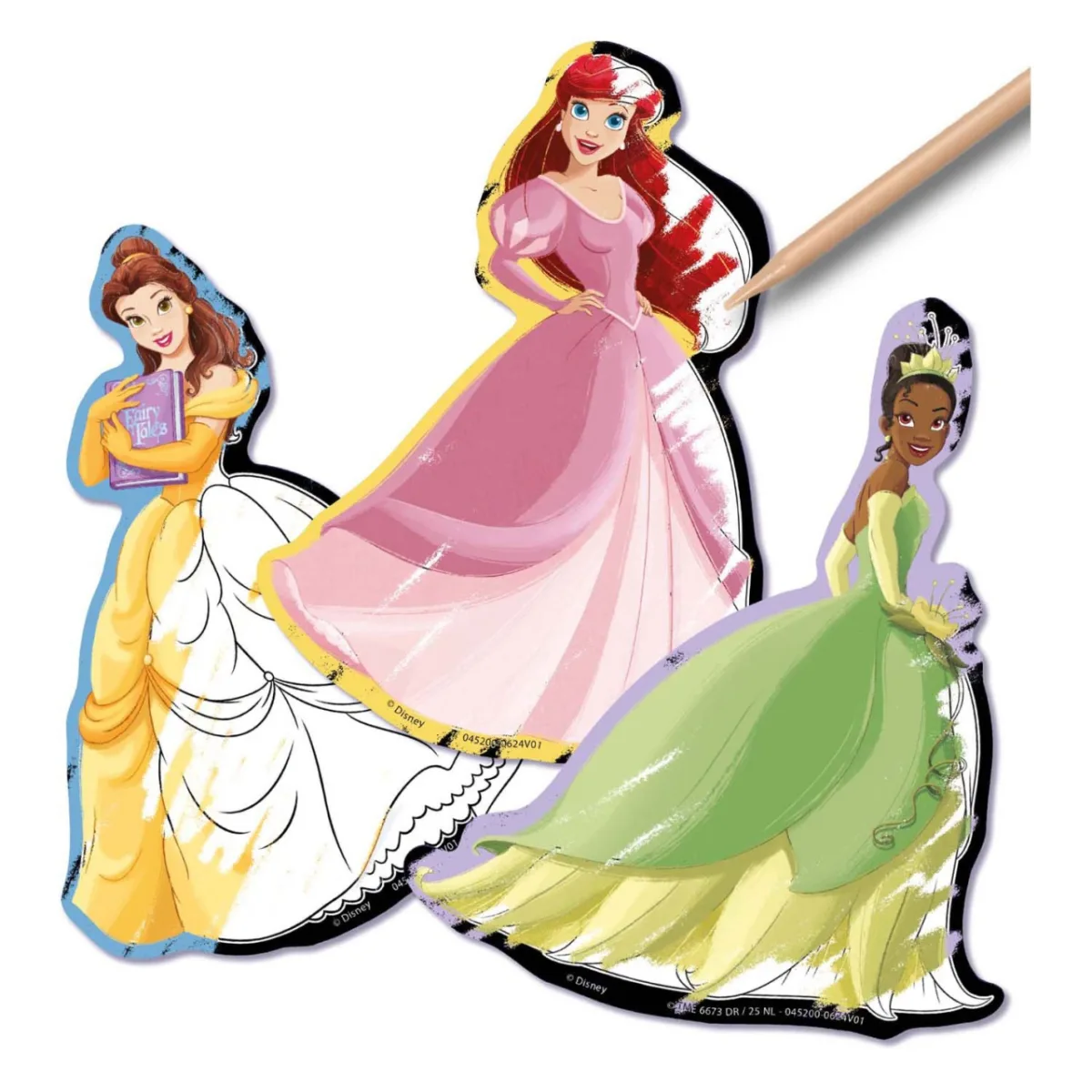 Set creativ de razuit, Abtibilduri magice cu Disney Princess - imagine 2