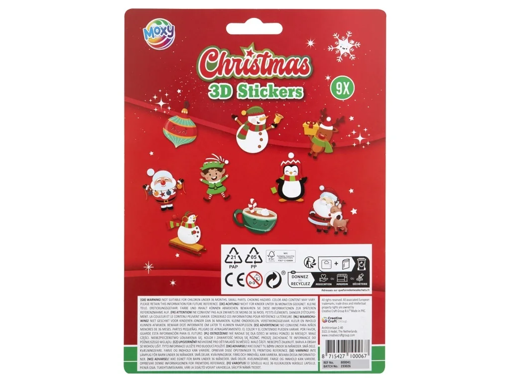 Set abtibilduri 3D stelute Craciun - imagine 2