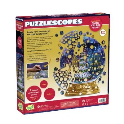 Puzzle circular, Globul de iarna - Magia Craciunului - imagine 2