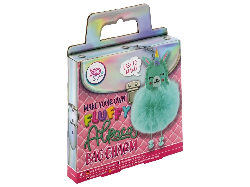 Set creativ DIY, Breloc pufos unicorn