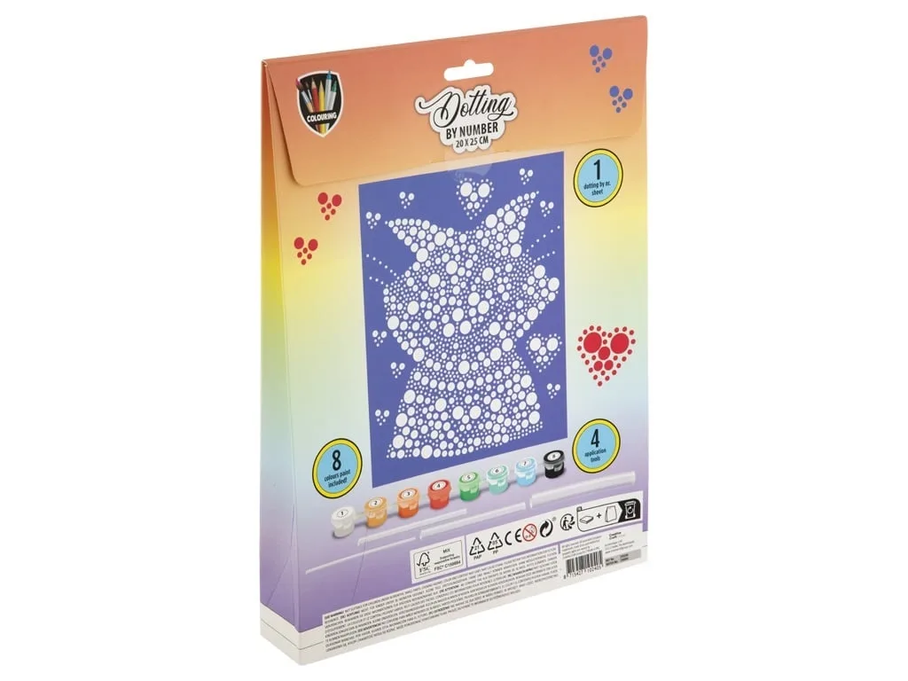 Set creativ Pictura pe numere punct cu punct, Dotting by number, unicorn - imagine 2