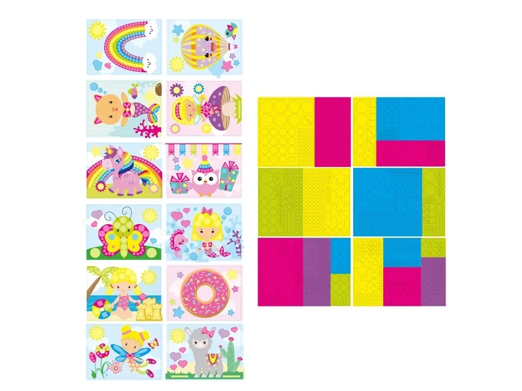Set abtibilduri pe culori si forme, Grafix, Unicorn - imagine 2