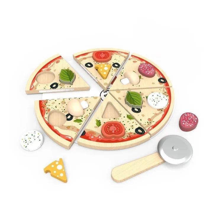 Puzzle din lemn in forma de pizza, Speedy Monkey - imagine 2