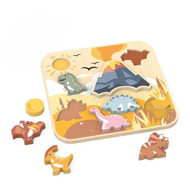 Puzzle din lemn Epoca Dinozaurilor, Speedy Monkey - imagine 2