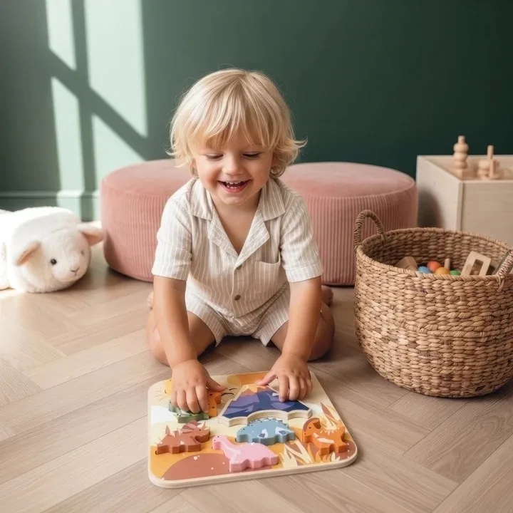 Puzzle din lemn Epoca Dinozaurilor, Speedy Monkey - imagine 3