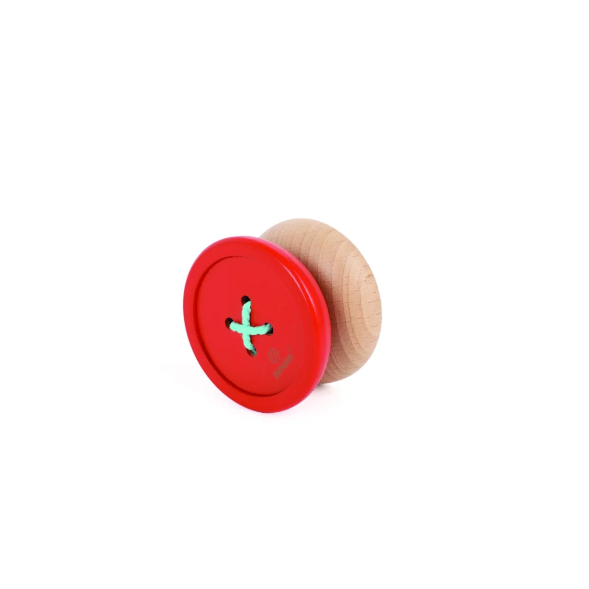Yo-yo din lemn cu design de Nasture, Svoora Rosu
