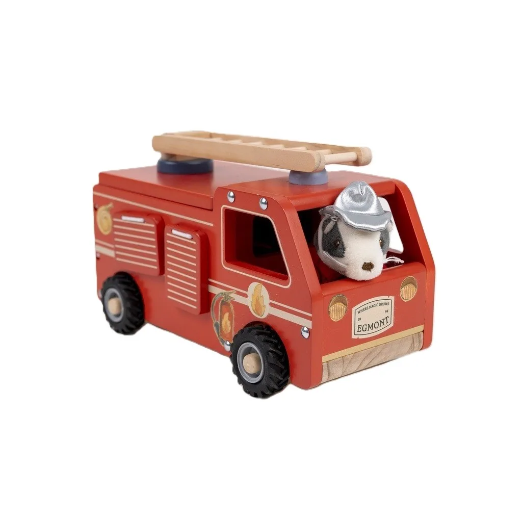 Masina de pompieri din lemn cu accesorii, Egmont Toys - imagine 2