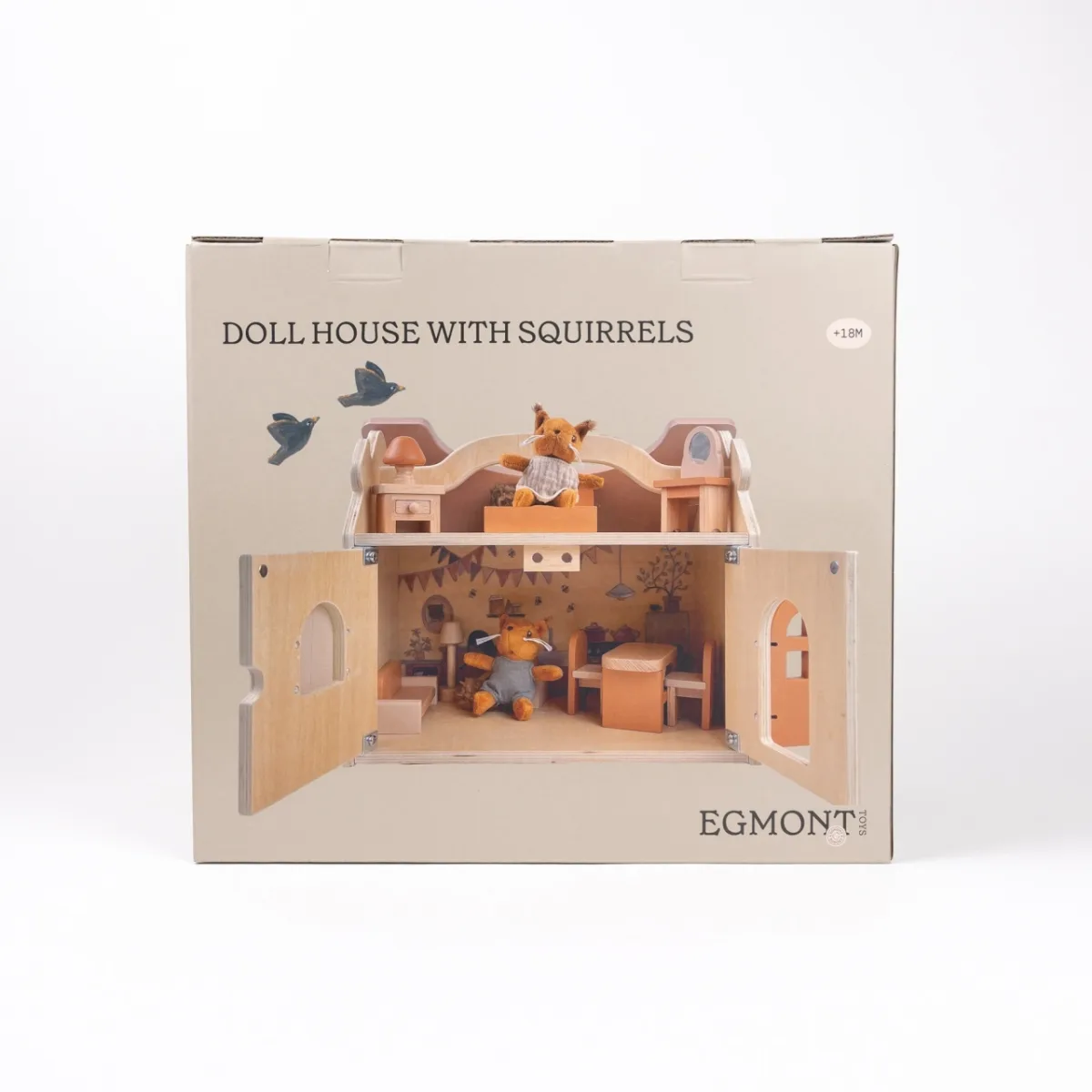 Casuta de papusi cu doua veverite de plus, Egmont Toys