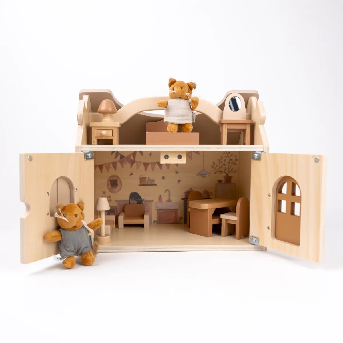 Casuta de papusi cu doua veverite de plus, Egmont Toys - imagine 2