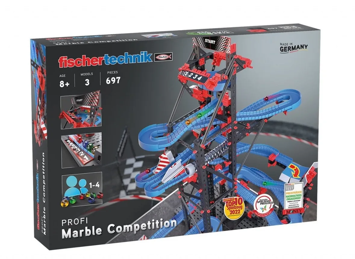 Kit STEM Cursa cu bile metalice, Fischertechnik