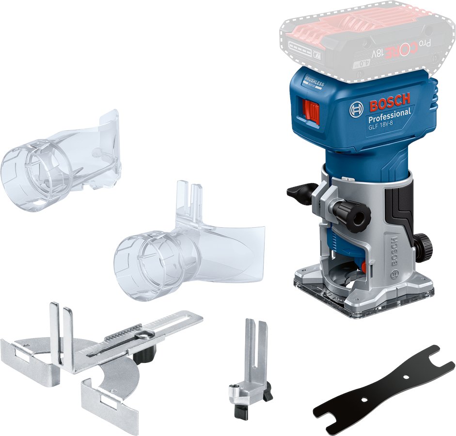 bosch glf 18v-8 (solo) masina de frezat muchii 18v fara acumulator in set 1 Bosch GLF 18V-8 (solo) Masina de frezat muchii 18V fara acumulator in set