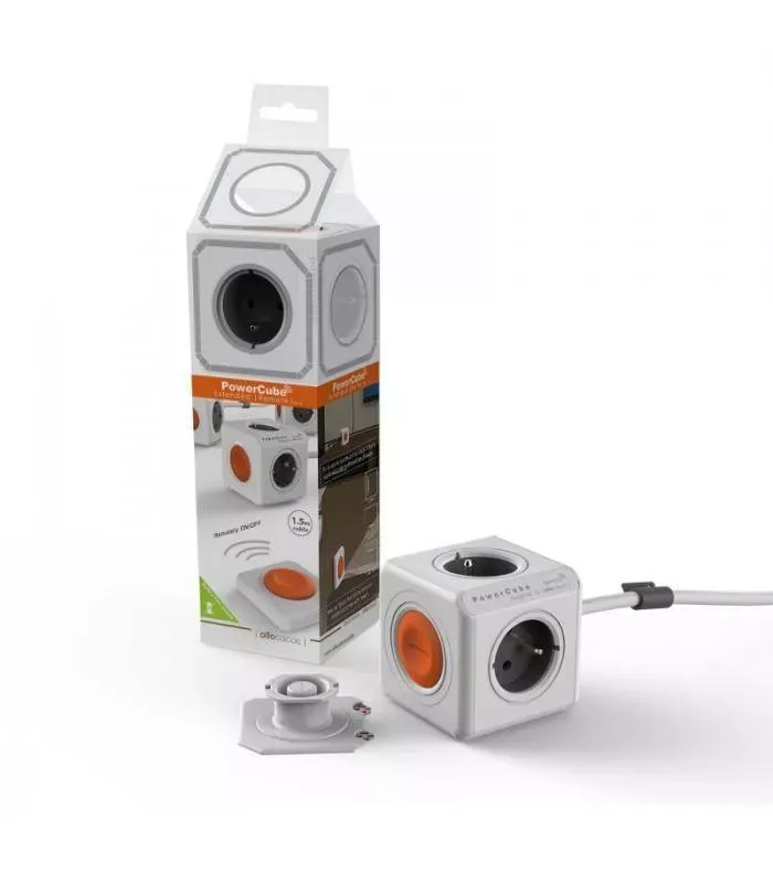 Prelungitor 4 prize cu intrerupator cub 1.5m PowerCube Remote Allocacoc - imagine 2