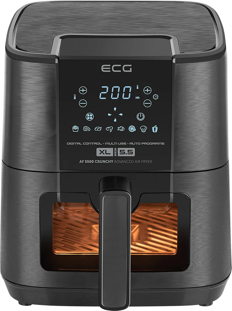 Friteuza cu aer cald ECG AF 5500 Crunchy, 5.5 L, 1350 W, control temperatura 80-200°C - imagine 3