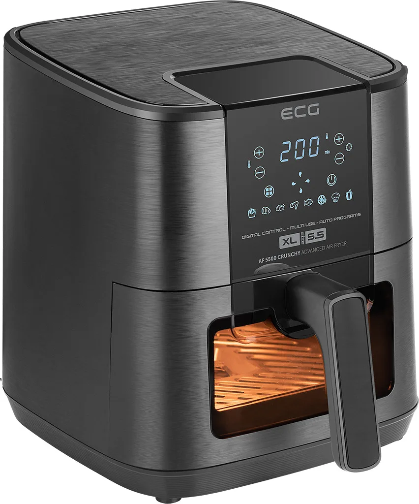 Friteuza cu aer cald ECG AF 5500 Crunchy, 5.5 L, 1350 W, control temperatura 80-200°C - imagine 4