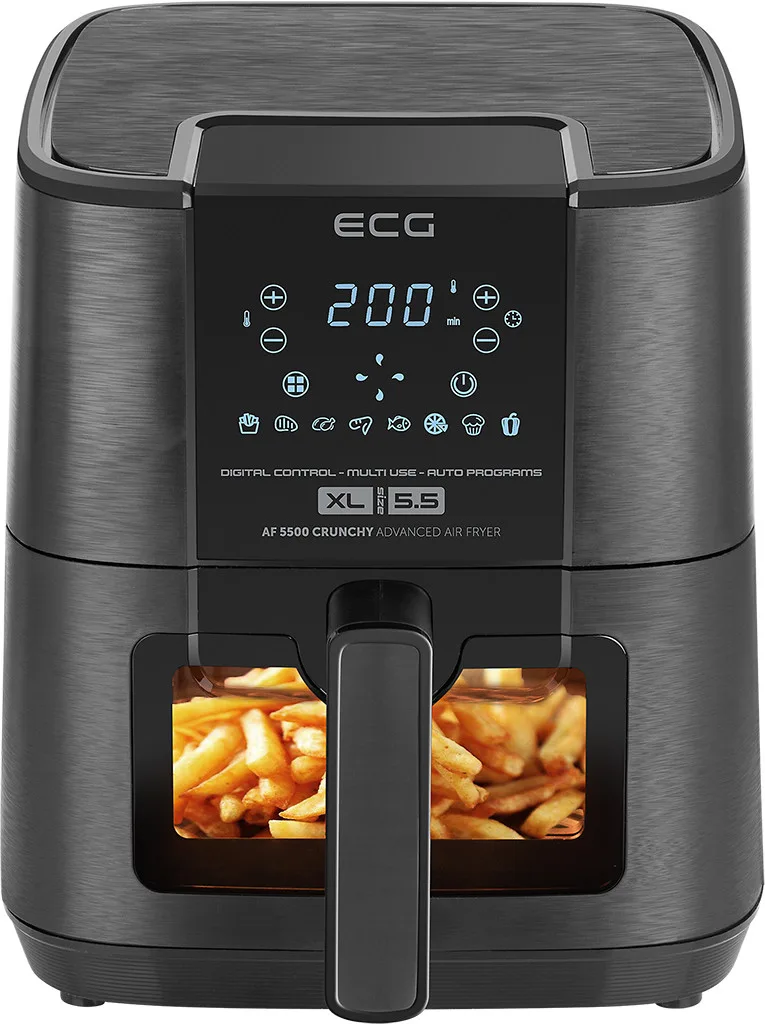 Friteuza cu aer cald ECG AF 5500 Crunchy, 5.5 L, 1350 W, control temperatura 80-200°C - imagine 5